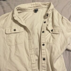 Patagonia cream flannel